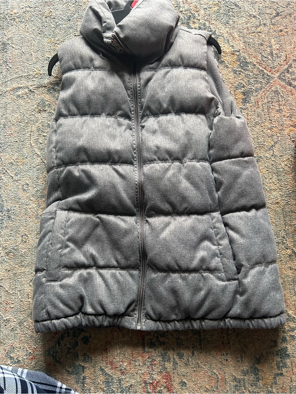 Women Gray Puffer Vest Jacket